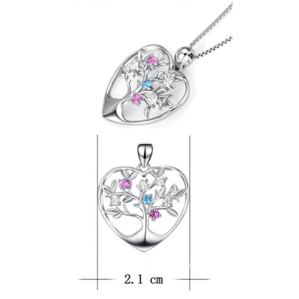 Rozměr dámského stříbrného náhrdelníku strom života se zirkony