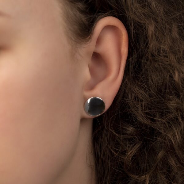 Dámské stříbrné náušnice kolečko 13mm na šroubek