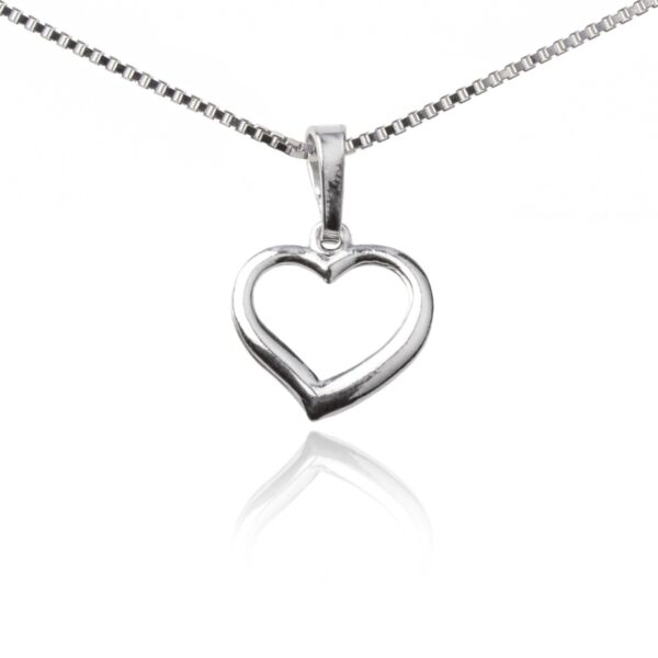 Stříbrný přívěs srdce obrys