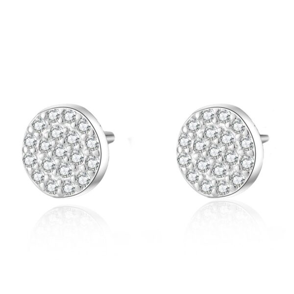 Stříbrné náušnice kolečko s čirými zirkony