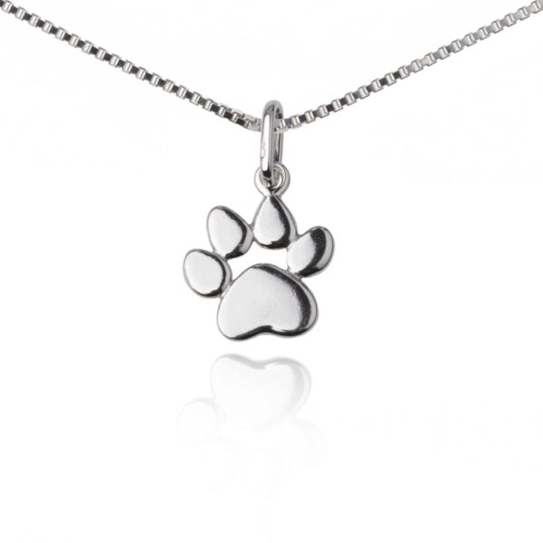 Stříbrný přívěs psí tlapka
