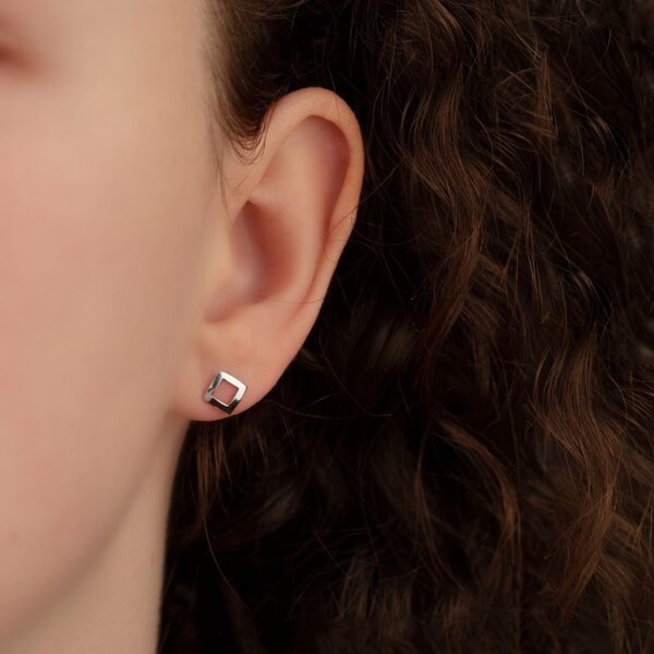 Dámské stříbrné náušnice kosočterce