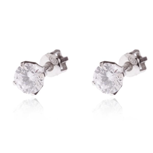 Stříbrné náušnice se zirkonem 5mm