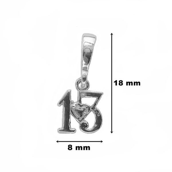 Rozměry stříbrné přívěsu šťastná třináctka