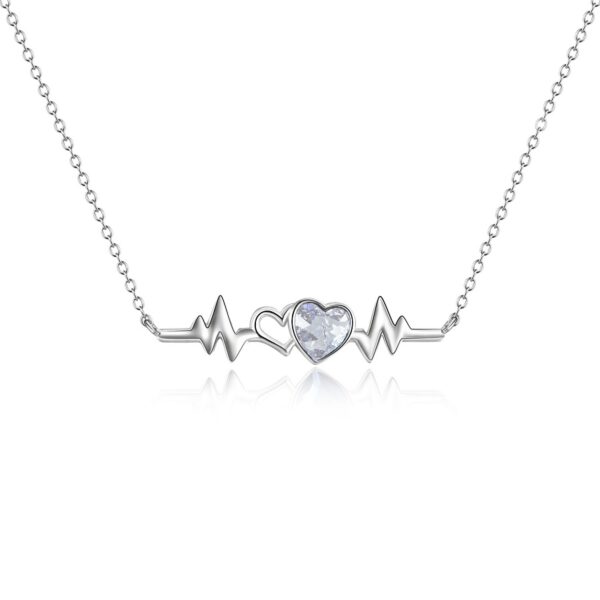 Stříbrný náhrdelník tep