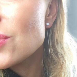 Stříbrné řetízkové náušnice s kolečkem